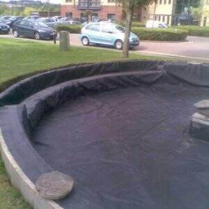 circular pond liner with flange
