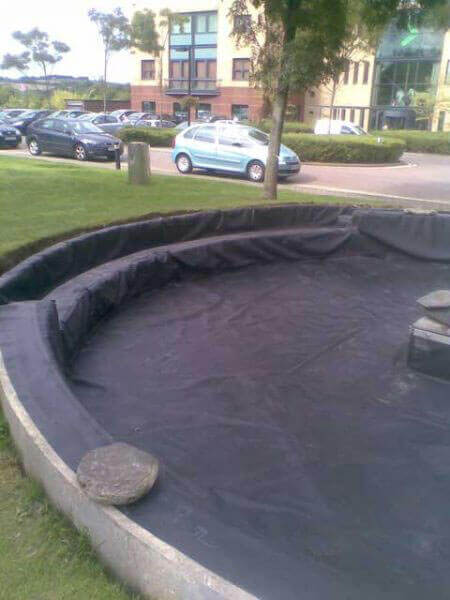 circular pond liner with flange